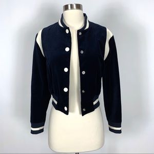 & Other Stories Velvet Varsity Bomber Jacket 4